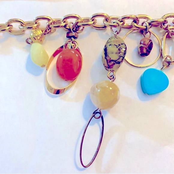 Women’s Statement Necklace Gold-tone Colorful Party Date Night Church Office - Picture 10 of 12